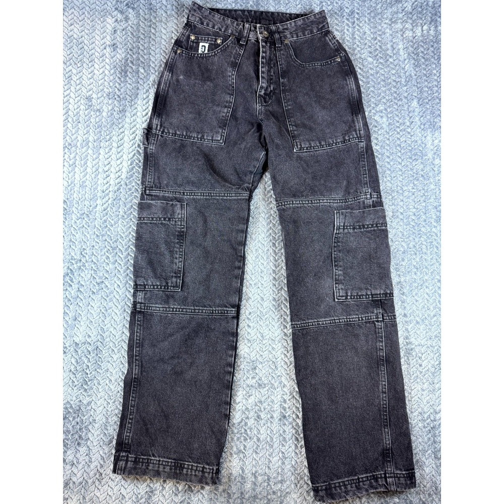 The Ragged Priest Carpenter Jeans Womens 26 Black Cotton Utility Hammer Loop